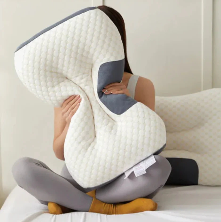 🔥NO MAS DOLOR DE ESPALDA- ALMOHADA 3D DE ALGODON IDEAL PARA DORMIR BIEN🔥