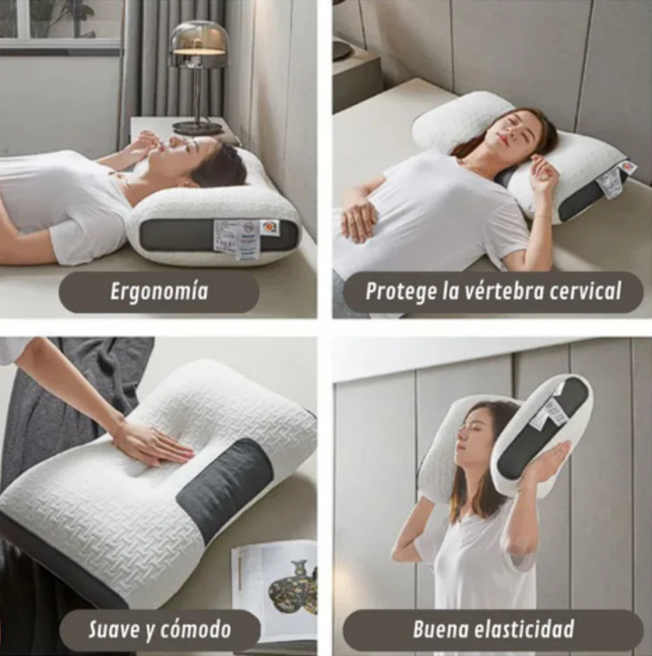 🔥NO MAS DOLOR DE ESPALDA- ALMOHADA 3D DE ALGODON IDEAL PARA DORMIR BIEN🔥