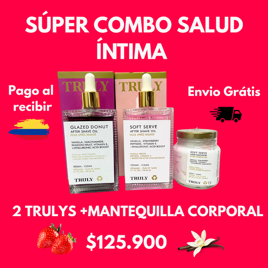 💖SÚPER COMBO SALUD ÍNTIMA!🍓 2 TRULYS + MANTEQUILLA CORPORAL