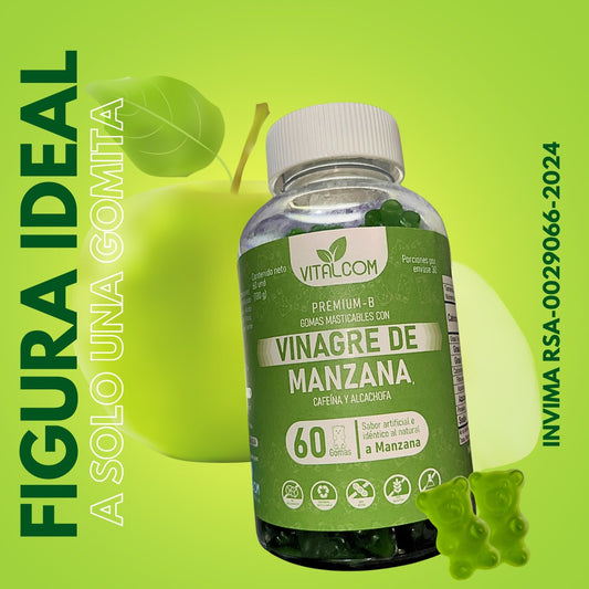 Gomas Vinagre De Manzana Vitalcom X60💚 El mejor aliado💚Envio grátis